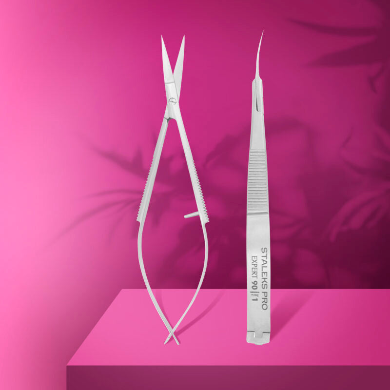 STALEKS EXPERT 90 TYPE 1 Professional Cuticle Micro Scissors - Full View