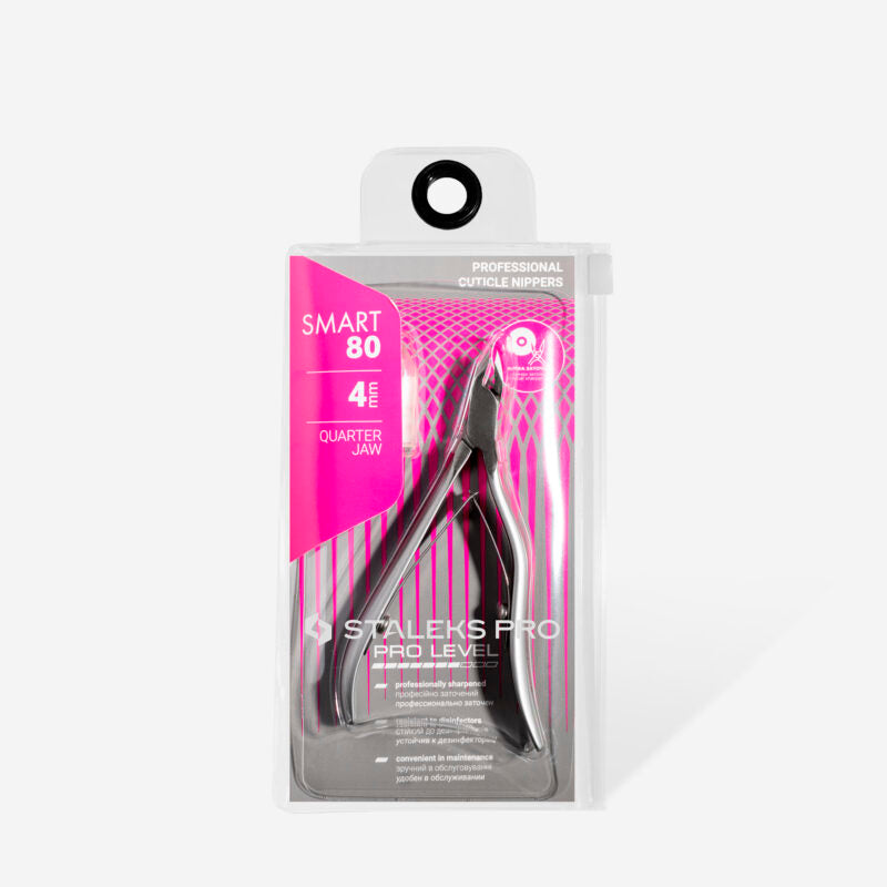 STALEKS SMART 80 NS-80-4 Professional Cuticle Nippers in package - Full View