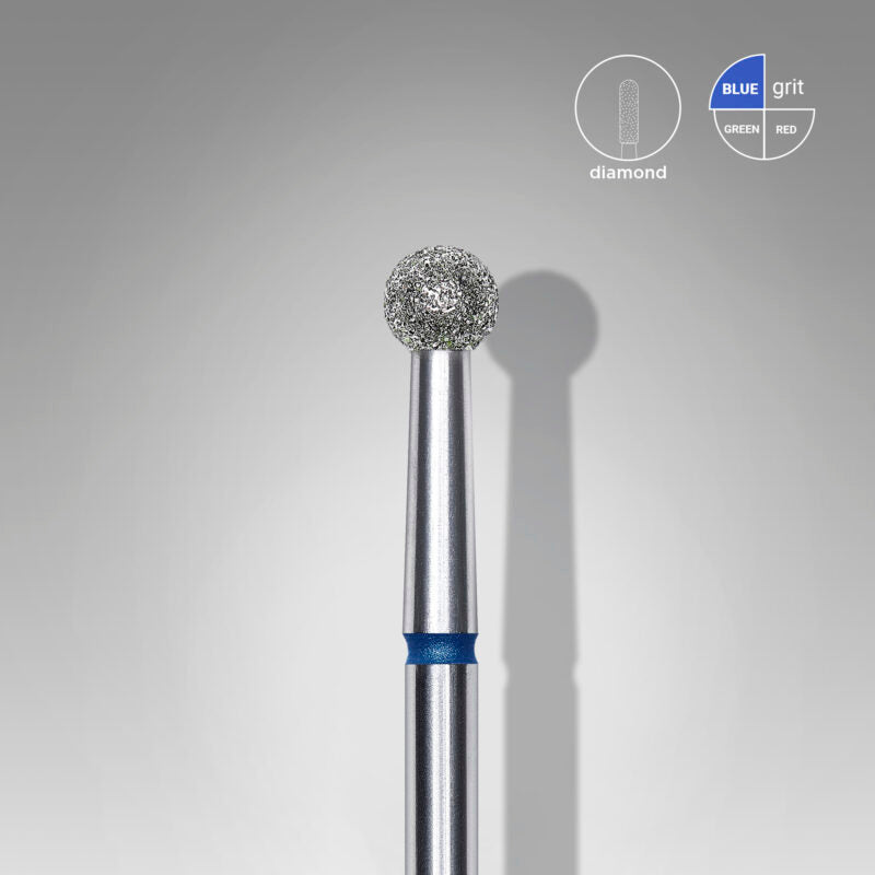 STALEKS Diamond Nail Drill Bit Ball Blue EXPERT close-up photo.